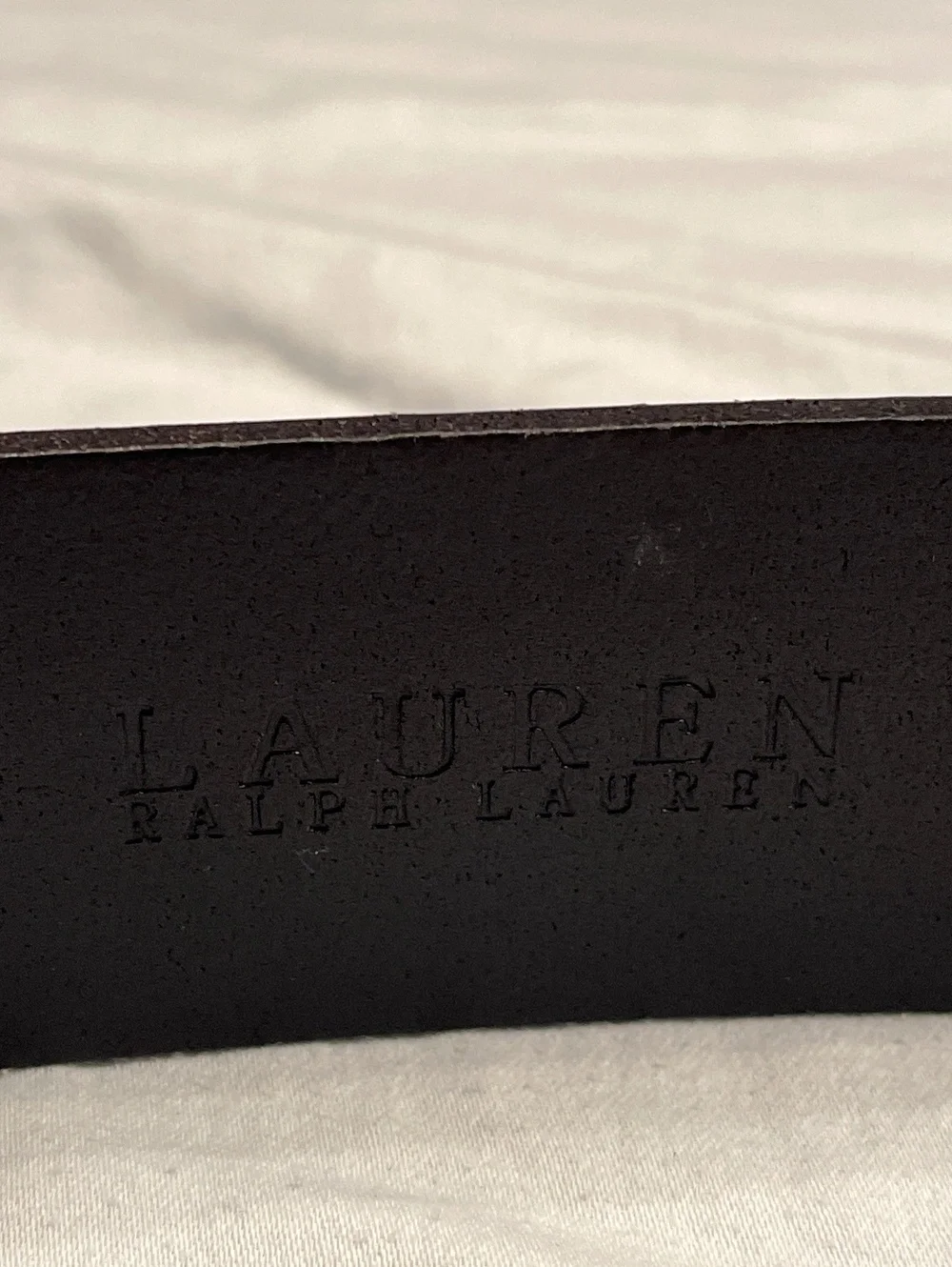 Lauren Ralph Lauren Genuine Leather Black Belt with Silver Buckle XL